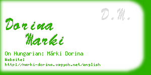 dorina marki business card
