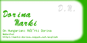 dorina marki business card